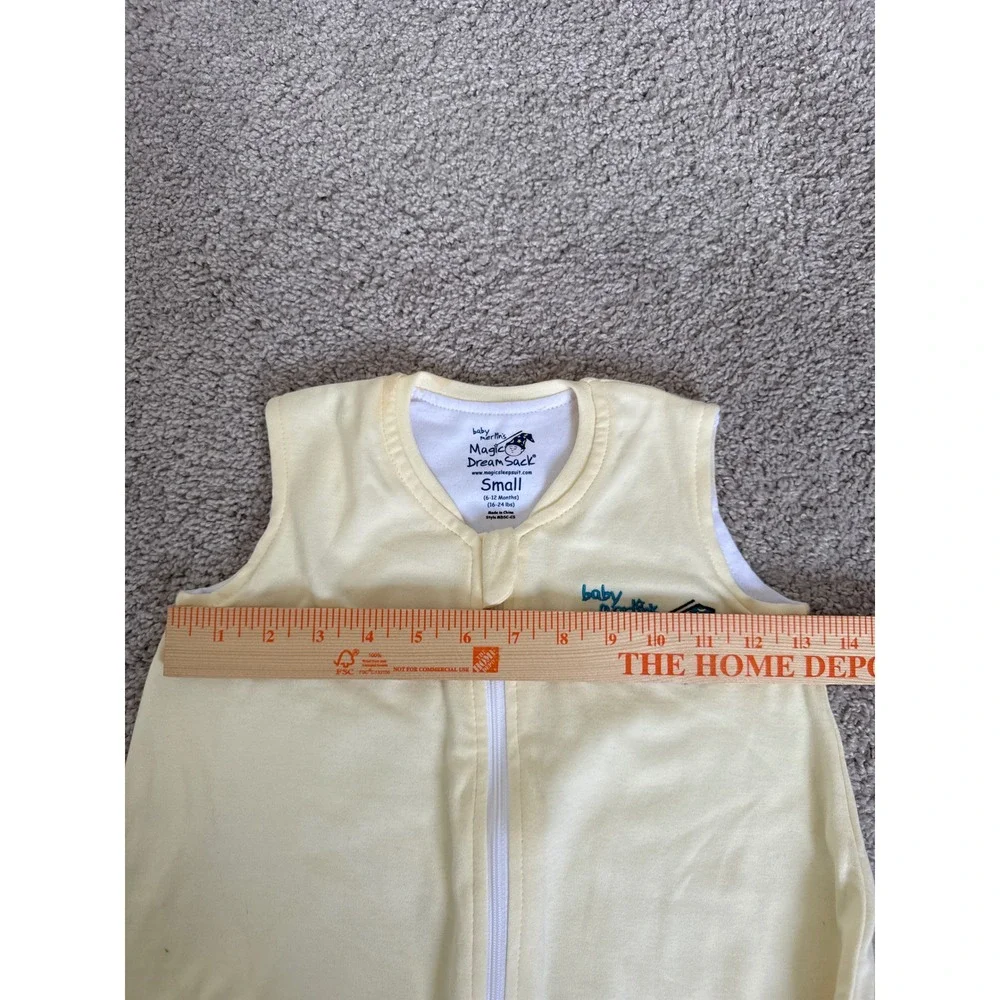 Baby Merlin's Magic DreamSack Small 6-12 Months Yellow Cotton Sleep Sack MDSC-CS